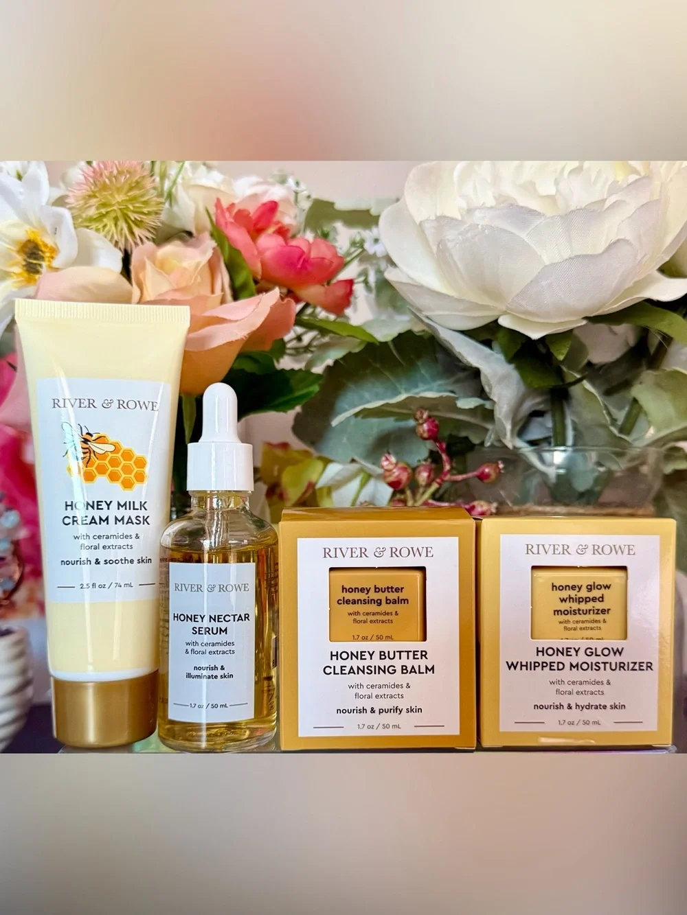 🆕🍯 RIVER & ROWE LIMITED EDITION “HONEY” 4-PIECE SKIN CARE COLLECTION. BRAND NEW